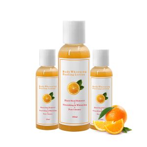 Wholesale OEM Vitamin C Orange Yellow Peeling Lotion for Removing Dead Skin Whitening Smoothing New Skin Perfect White Lotion