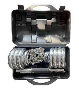 fitness gym equipment Custom 50KG Top Selling Gym Bodybuilding Adjustable Silver Electroplating Dumbbell for dumbbell workouts