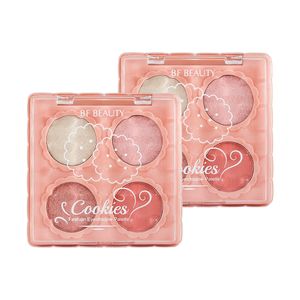 Custom Embossed Girls Cruelty Free Multi Chrome Eyeshadow Pressing Palette Pigment Cookies Fashion Eyeshadow Palette