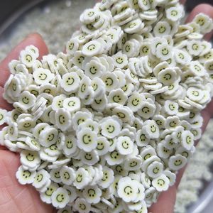 1KG DIY Craft Slime Sprinkles Flower Polymer Clay Slices White Smile Sunflower Blossom Polymer Clay Sprinkles