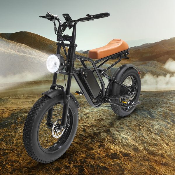 Wholesale High Speed Fat Tire Electric Mountain Bike 1000W Fat Bike Big Tires 20 Inch Electric Bicycle for Adults