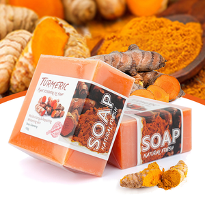 Ginger Yellow Soap Natural Organic Handmade  Anti Acne Whitening Herbal Turmeric Soap Deep Cleansing  Face Soap