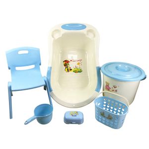 Baby products of all types Plastic Baby Bathtub Set with Potty Training Bath Tub Chair Soap Box