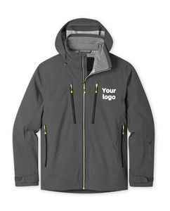 custom logo winter outdoor men breathable rain coat wholesale OEM durable windbreaker waterproof jacket with adjustable hood
