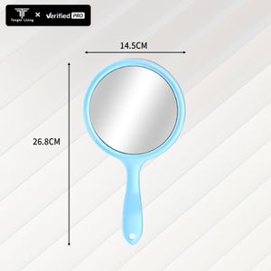 Handheld Mini Makeup Mirror with LED Light Magnifying Feature Customized Logo for Cosmetics Use in Tourism