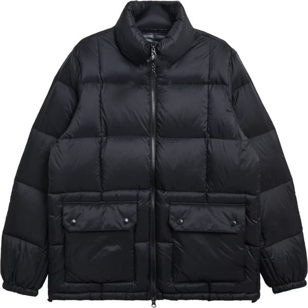 Custom Design Winter Warm Thick Bomber Nylon Down Puffer Jacket For Men
