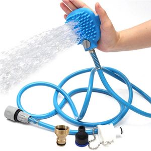 Indoor Outdoor Dog Bathing Supplies Dog Shower Brush Sprayer and Scrubber Tool in One