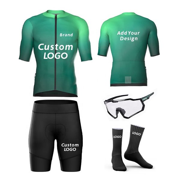 OEM Cycling Jersey Set Summer Short Sleeve Breathable Men's Bike Cycling Clothing Maillot Ropa Ciclismo Uniform Suit