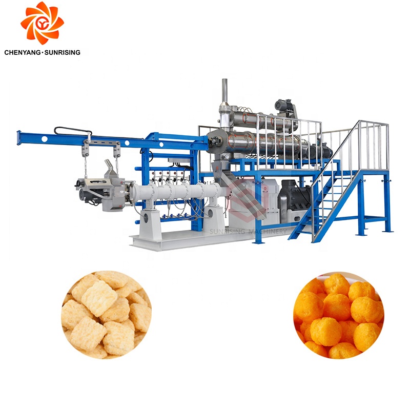 Snacks flakes food machine puff corn extruder snack food machinery making machine