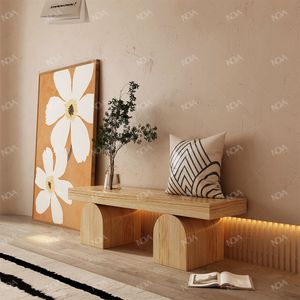 NOVA 1.5m Solid Wood Entrance Shoe Bench Living Room Long Ottoman Benches For Modern Home Furniture
