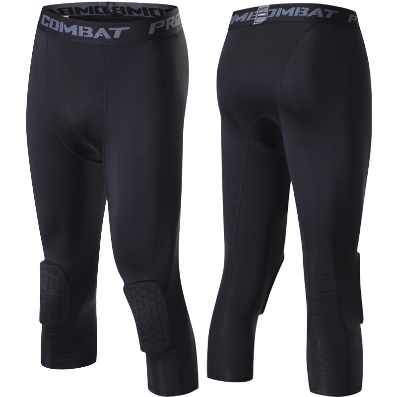 Men's Sports Leggings Basketball Fitness Running Training Base High Spring Quick-Dry Honeycomb Compression Pants