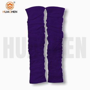 HUACHEN Custom Logo Pre-Scrunched Football Calf Sleeves - Flexible Leg Support for Men & Boys, Ideal for Sports & Training
