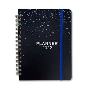 Hardcover Notebook Offset printing daily weekly monthly Spiral Notebook with tabs sticker pocket
