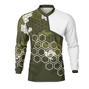 High Street Sports Wear Men's Motocross Jersey Quick Dry Comfortable Fabric with Adjustable Size and Long Print Pattern