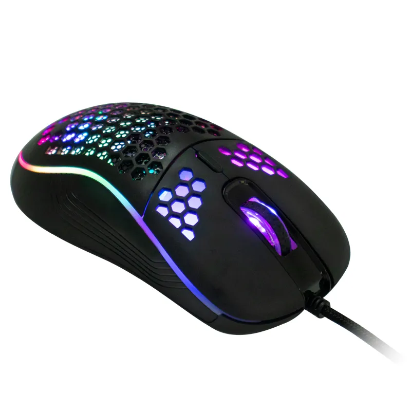 Wholesale Cheap 8000DPI Optical Gaming Mouse Ergonomic RGB USB Wired Mouse for Computer Office Gamer Mice Honeycomb Gaming Mouse