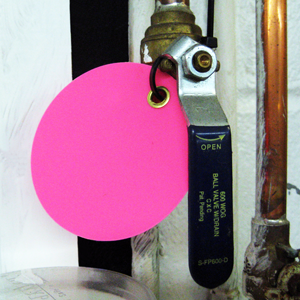 Blank Plastic Valve Tags