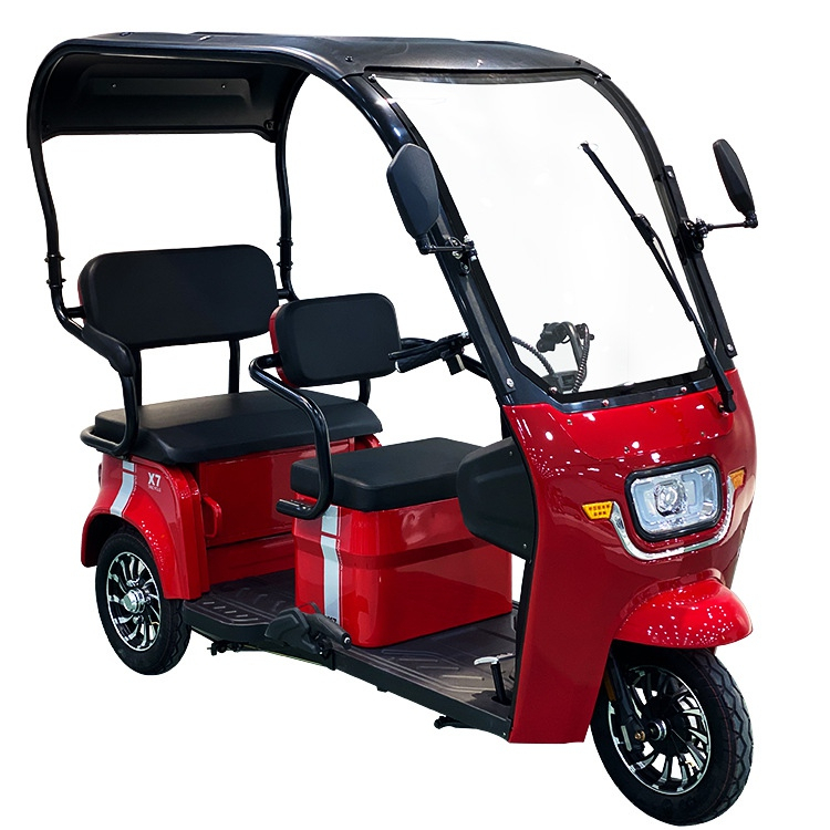 Xingtai Yaoxing Bicycle Co., Ltd. High Quality 48v/60v Electric Passenger Tricycles 800W Three-Wheeled Vehicle Rear Hub Motor Steel Frame Accommodates 3 People