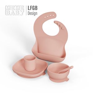 Customized Silicone Baby Feeding Set Baby Plate With Spoon And Cup Bib Bowl For Kids Toddlers Baby Gift Set