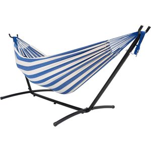Danlong outdoor canvas backyard garden bed hammock hamak bed with stand for outside