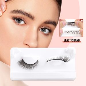 Worldbeauty Wholesale price Private Label natural style volume and full effect New patent Elastic Band false lashes