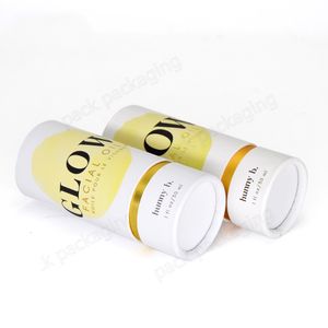 eco friendly Custom Design Cylinder Cosmetic diffuser Essential oils Skincare bottle Cardboard Round Paper tube Packaging box