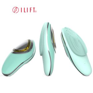 Electric face Brush Waterproof Rotating Cleaning Scrubber Rred Led Light Therapy Anti-aging Skin Tool