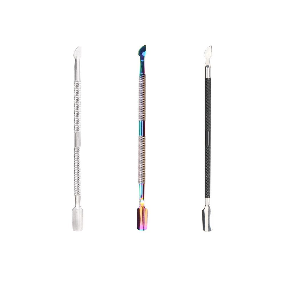 Double-ended Dead Skin Manicure Pusher  Stainless Steel Nail Art Spoon Remover Nail Cuticle Pusher