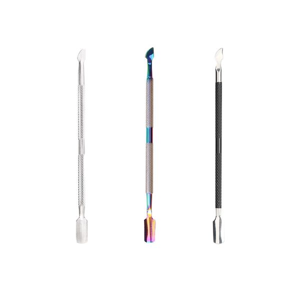 Double-ended Dead Skin Manicure Pusher  Stainless Steel Nail Art Spoon Remover Nail Cuticle Pusher