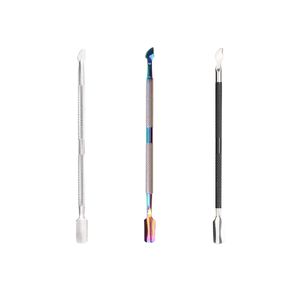 Double-ended Dead Skin Manicure Pusher  Stainless Steel Nail Art Spoon Remover Nail Cuticle Pusher