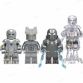 CQ01-003 Super Heroes Movie Mark Iron Whiplash Destroyer Villain Mini Bricks Education Building Blocks Figures Plastic Kids Toys