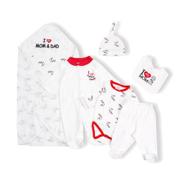 6 pieces each set 100% cotton baby clothing set newborn infant bodysuit romper clothes gift sets
