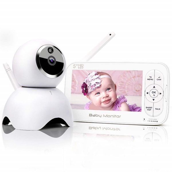 5 Inch Large Screen Baby Monitor With Camera and Audio 720P Baby Camera 1000FT Range NIght Version