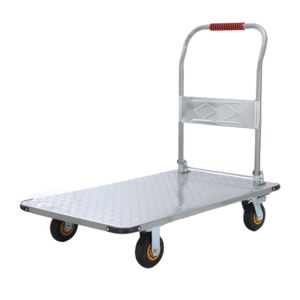 Custom 6-Inches Brake Gold Rub Trolly Carts Steel Industrial Extra-Thick Warehouse Transport Cart Platform