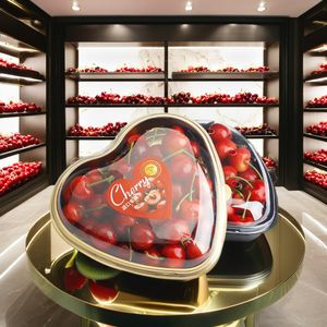 High Quality Whole Sale Heart-Shaped Strawberries Gift Box Food Grade Plastic/PP/PET Containers for Packaging in the Industry