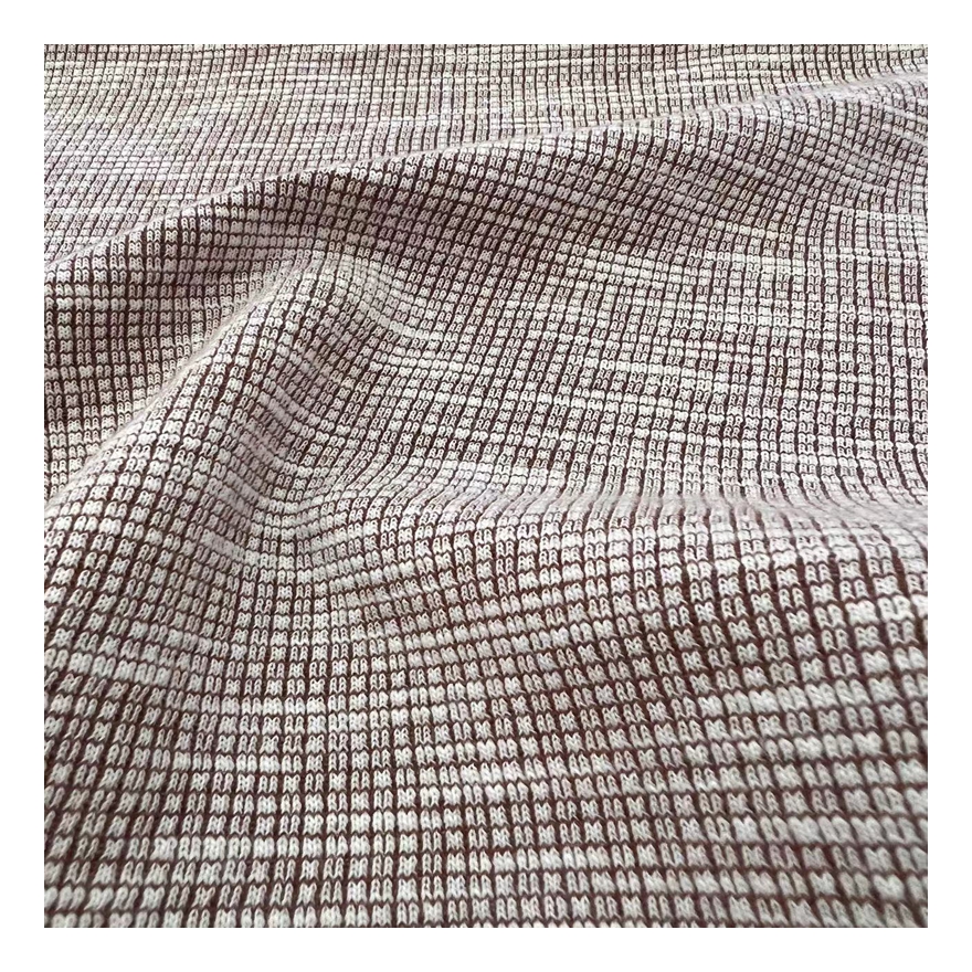 High end 290g waffle knit fabric 70% cotton 30% polyester waffle cotton polyester blend fabric for garment