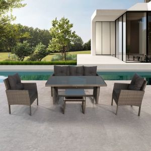 Modern Outdoor 3-Piece Wicker Garden Sofa Set All-Weather Waterproof Patio Balcony Furniture for Hotels