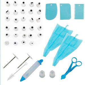 Best Seller Cake Decoration Kit 29 Pcs Russian Nozzles Set With Two Icing Bags Baking Accessories