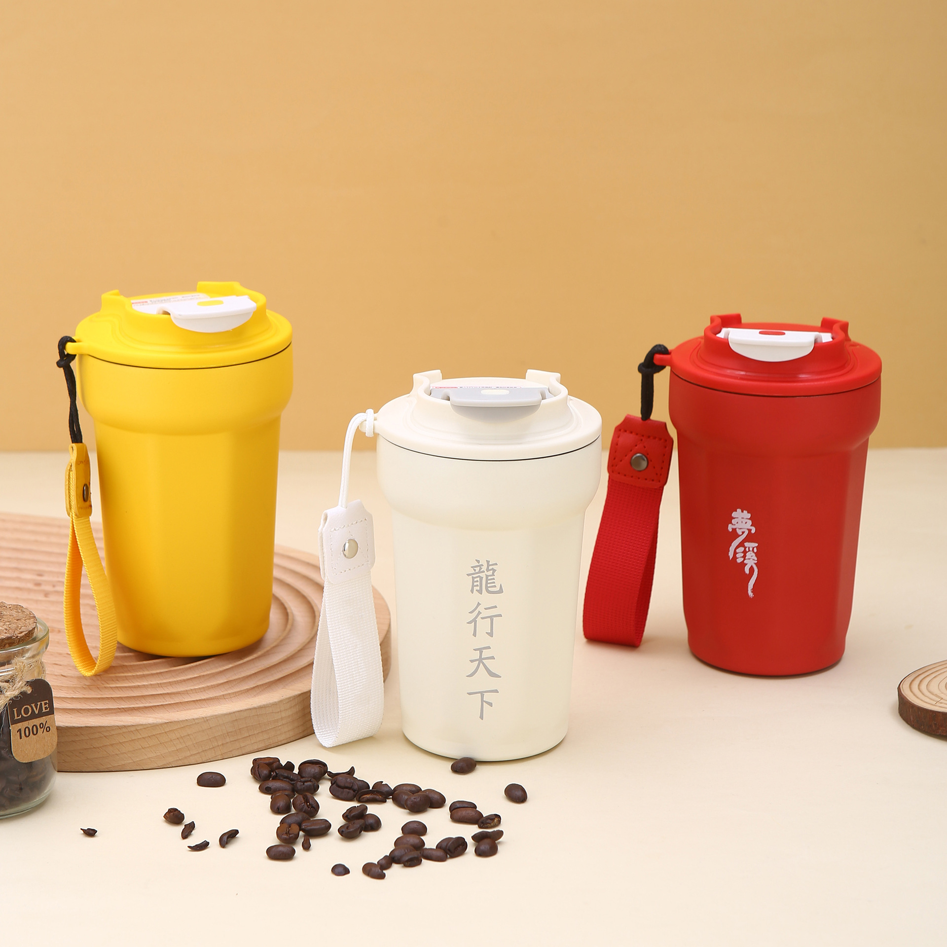 Yiwu Lidian Cup Industry Co., Ltd. New Arrival 450ml Vacuum Cup 304 Car Coffee Thermos Minimalist Stainless Steel Coffee Mug Business Christmas Gifts Set