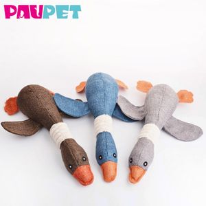 2024  Hot Sale Plush Squeaky Duck Toy Dog Chewing Toy
