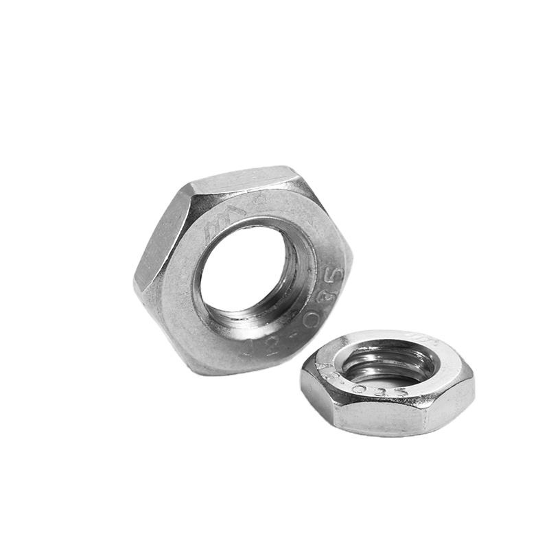 Yongjia Three Thousand Hardware Products Co., Ltd. Hot Selling M6-M64 Fine Thread GB6173 Hex Nut Standard Stainless Steel SS304 316 Hardware Hexagon Thin Nut