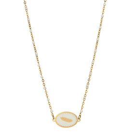 2023 Trend Romantic Party Gift Gold Color Chain Fashion Jewelry Thin Boho Stainless Steel Feather Necklace For Women
