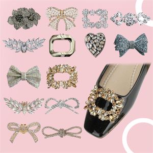 Women Wedding Shoe Clips Detachable Shoe Buckle Metal Rhinestone Shoe Accessories Decoration