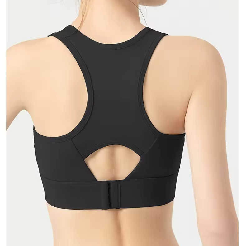 Jiangxi Province Thumb Supply Chain Co., Ltd. Popular Gym Sport Bra Women's Adjustable Strap Quick Dry Breathable Yoga Top Tank with Solid Pattern for Fitness & Workout