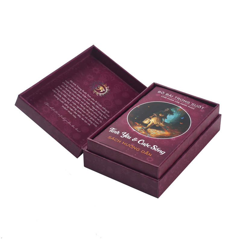 2024 Top Quality Custom Printed Holographic Foil Tarot Deck of Cards with Guidebook
