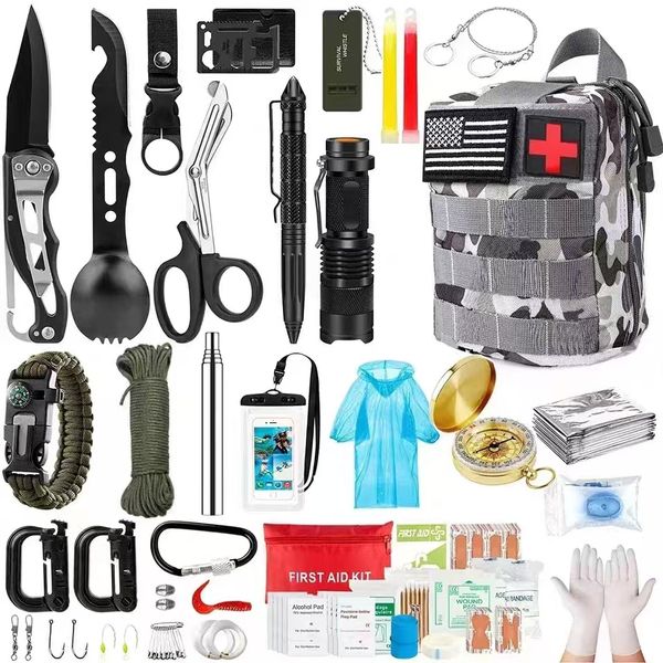 JK-H-O23  SOS  set  Survival first aid kit pouch outdoor first aid kit with emergency medical supplies suitable for hiking