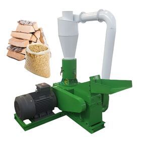 Electric Combined Wood Pellet Press Making Machine With Hammer Mill Sawdust Crusher Biomass Pelletizer For Sale