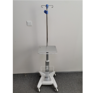 height adjustable hospital emergency ventilation stand high flow medical trolley with IV pole
