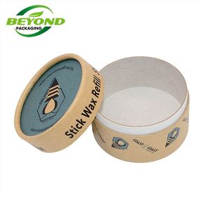 Custom printing kraft cardboard paper tube eco packaging for cosmetics cream jar solid perfume packaging box