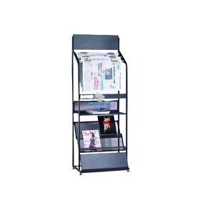 Factory Cloth Book Stand Metal Wire Newspaper And Magazine Display Rack