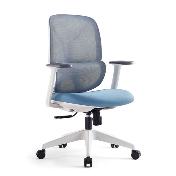 Meetco Wholesale mesh ergonomic office chairs swivel fabric manager executive chair for office